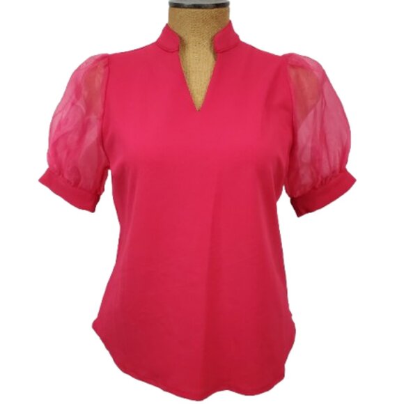7th Avenue Design Studio, NY&C women's pink blouse size M - Picture 1 of 3